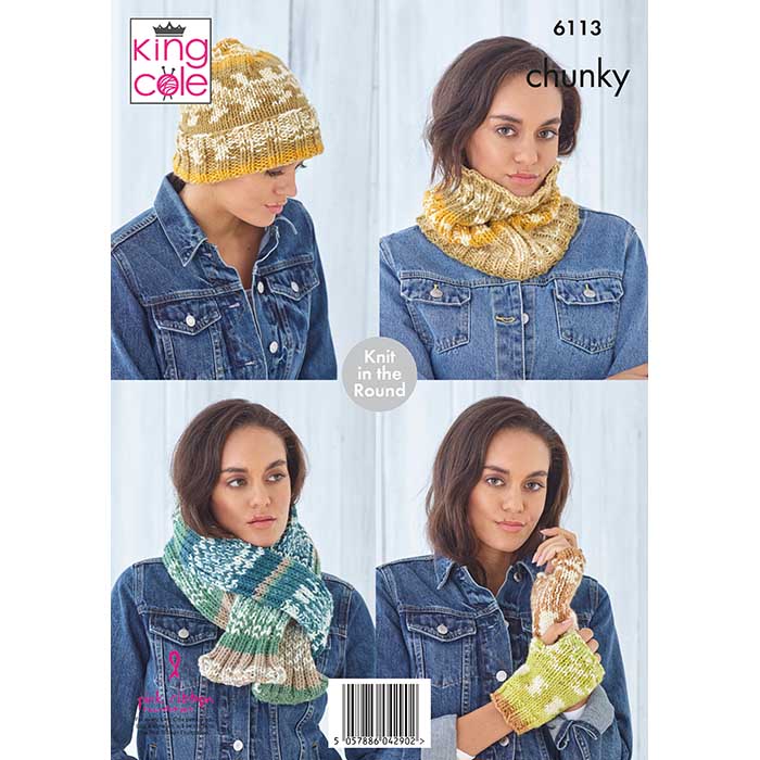 king-cole-patterns-6113-strickanleitung-accessoires-nordic-chunky image 2