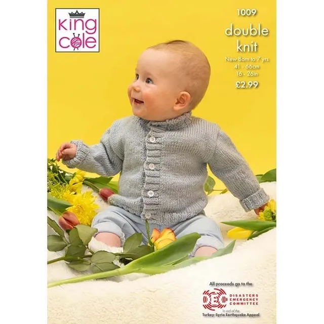 king-cole-1009-baby-cardigans-strickanleitung-baby-dk image 1