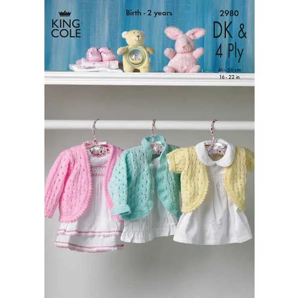 king-cole-2980-cardigans-strickanleitung-big-value-4ply-dk image 1