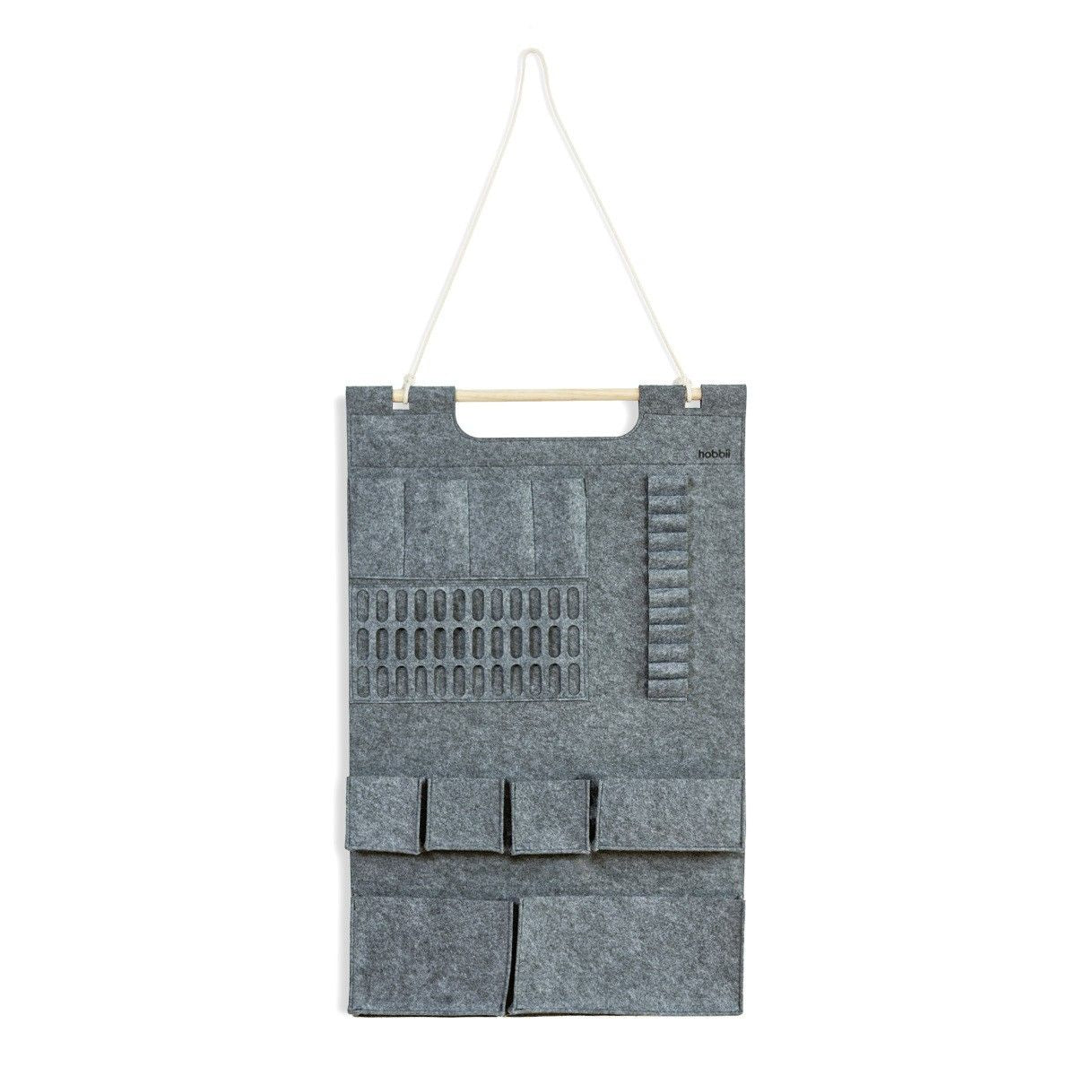 hobbii-zubeh-r-wandorganizer-aus-filz-taschen-silver-grey image 1