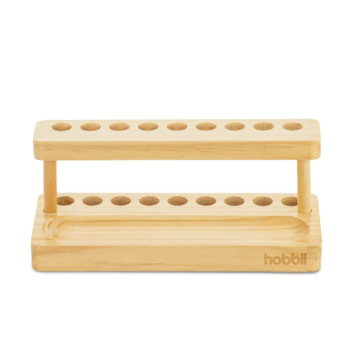 hobbii-halter-f-r-h-kelnadeln-st-nder-kiefernholz-9-l-cher image 1