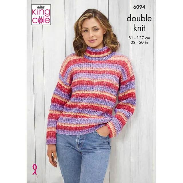 king-cole-6094-jacke-strickanleitung-bramble-dk-pullover image 1