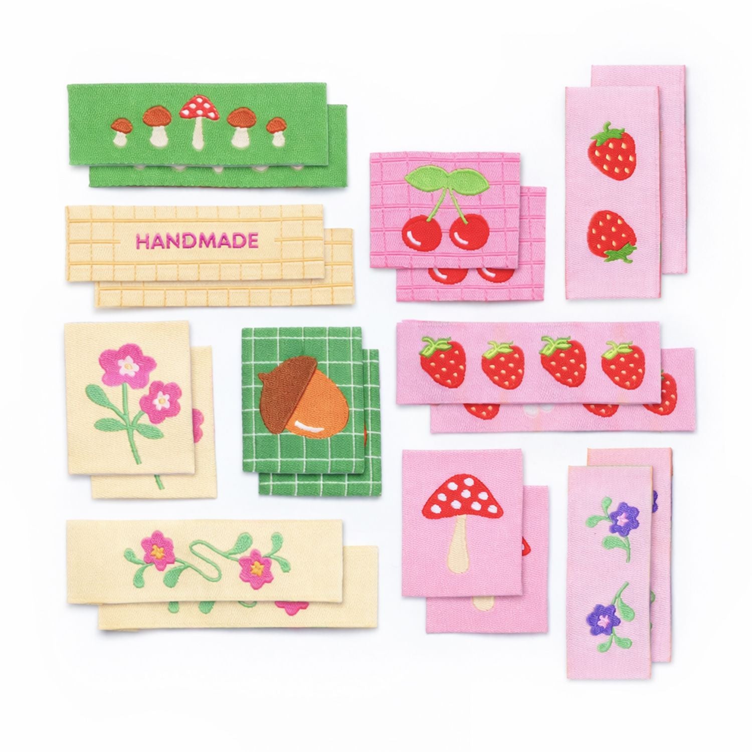 hobbii-zubeh-r-etiketten-mit-motiven-gewebt-flower-20-stk image 1