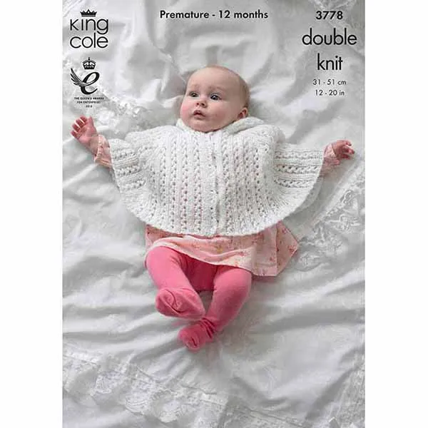king-cole-3778-strickanleitung-cape-jacken-baby-glitz-dk image 1