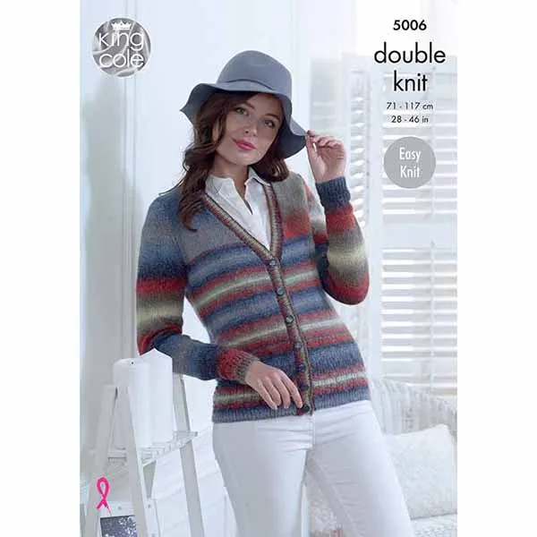 king-cole-5006-strickanleitung-cardigans-riot-dk-bunt image 1