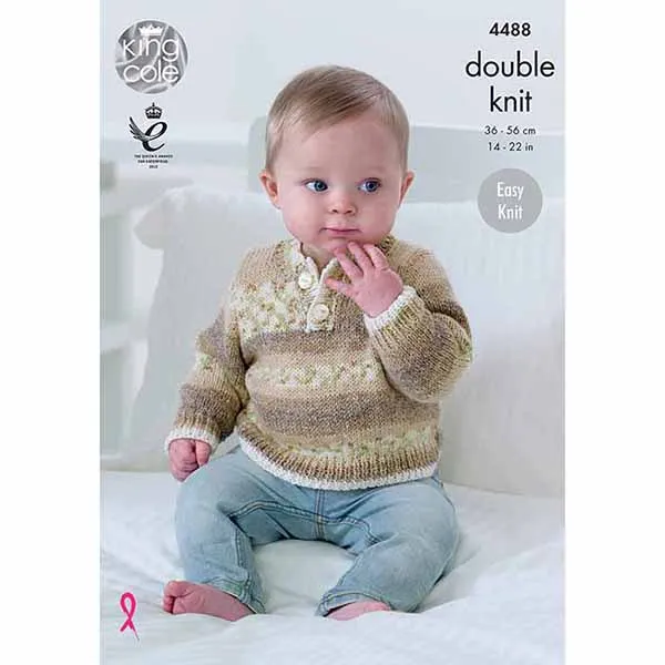 king-cole-4488-baby-pullover-strickanleitung-drifter-baby-dk image 1