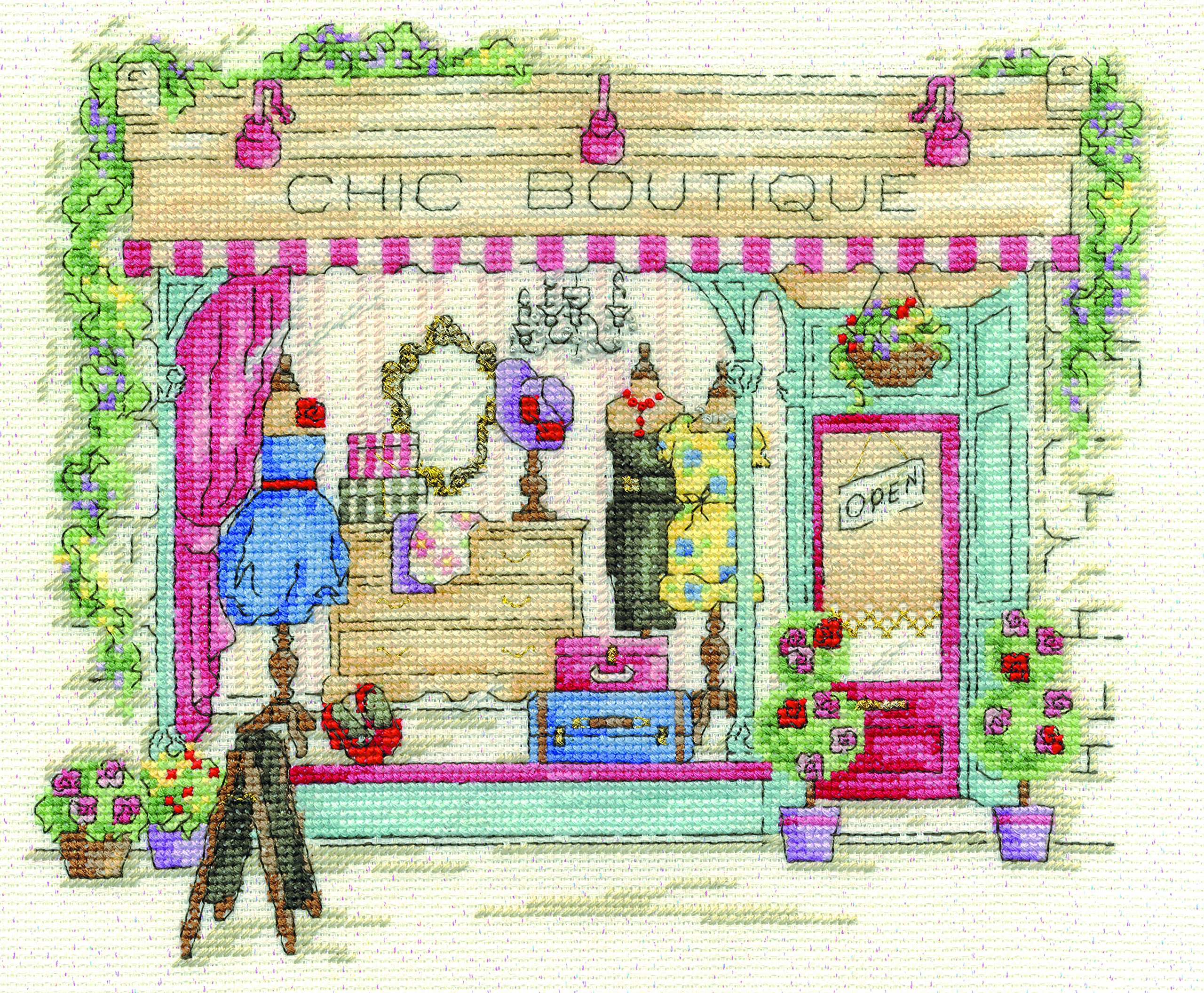 dmc-chic-boutique-kreuzstich-set-aida-nostalgie-komplettset image 1