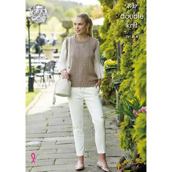 king-cole-patterns-4937-strickanleitung-pullover-slipover-merino-dk image 1