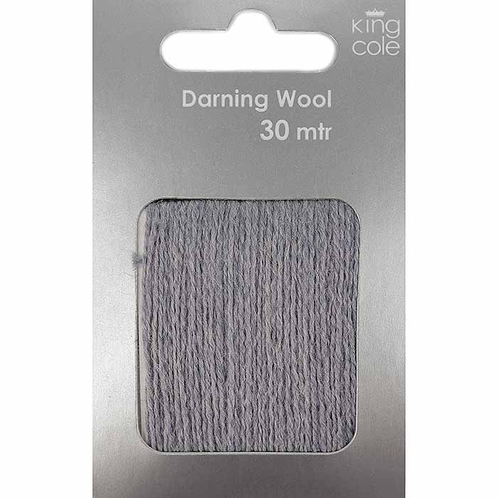 king-cole-stopfwolle-grau-darning-wool-ausbessern image 1
