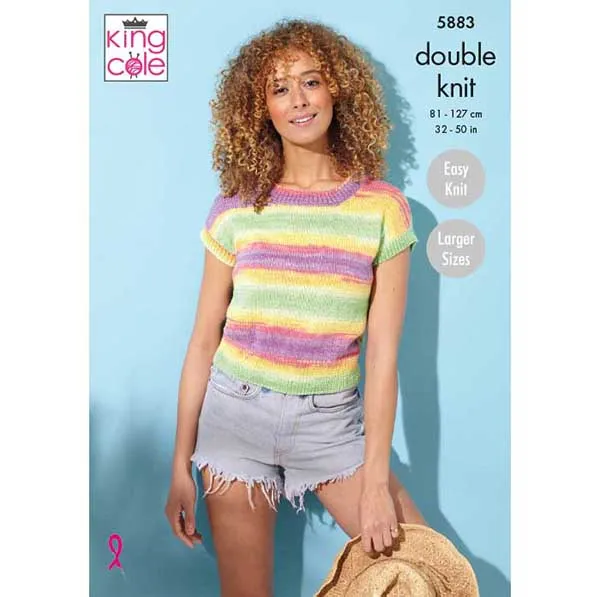 king-cole-5883-top-sweater-strickanleitung-tropical-dk image 1