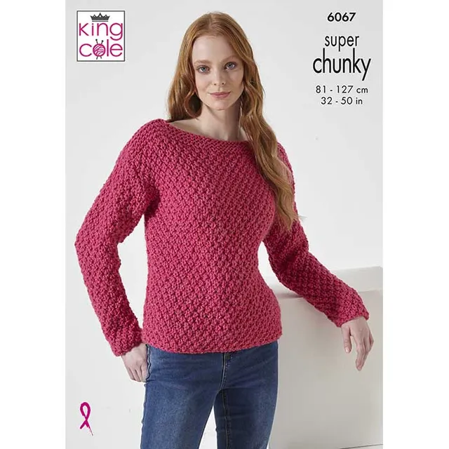 king-cole-patterns-6067-strickanleitung-jacke-sweater-chunky image 1