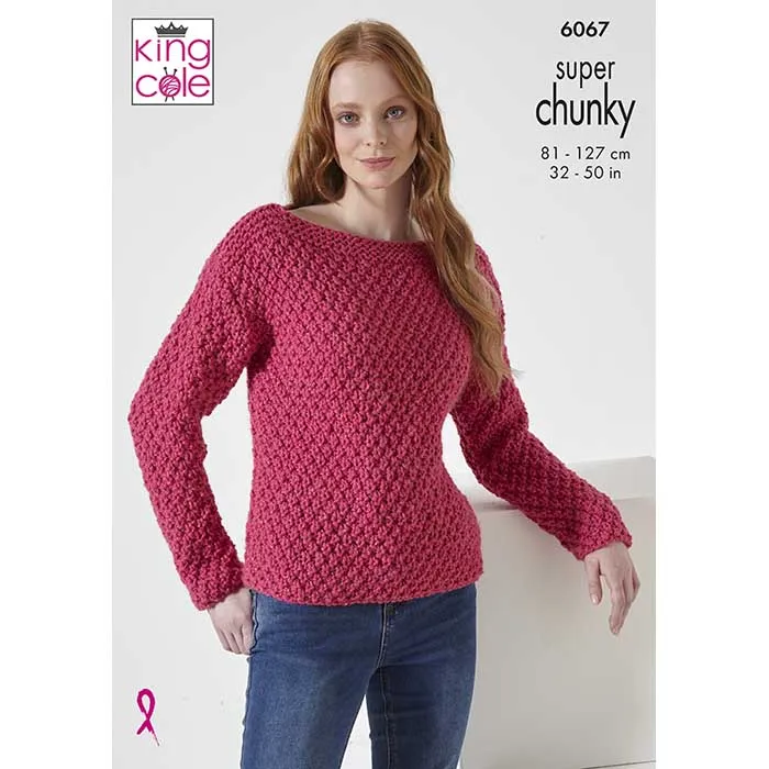 king-cole-patterns-6067-strickanleitung-jacke-sweater-chunky image 1