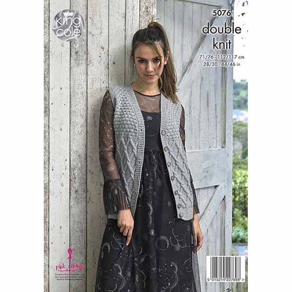 king-cole-patterns-5076-strickanleitung-cardigan-weste-dk image 2