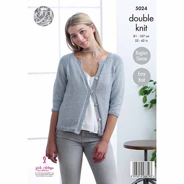 king-cole-patterns-5024-cardigan-strickanleitung-glitz-dk image 2