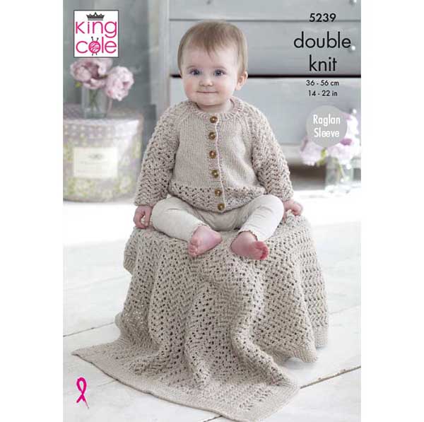 king-cole-patterns-5239-strickanleitung-baby-jacke-decke-m-tze image 1