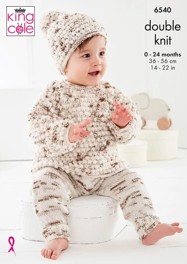 king-cole-patterns-6540-strickanleitung-baby-set-dot-dot-dash image 1