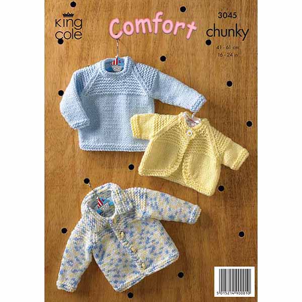 king-cole-patterns-3045-strickanleitung-pullover-jacke-chunky image 2