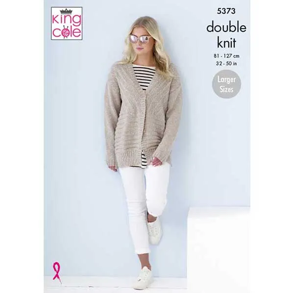 king-cole-patterns-5373-cardigans-strickanleitung-cotton-top-dk image 1