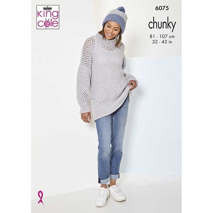king-cole-6075-sweater-strickanleitung-big-value-chunky image 1