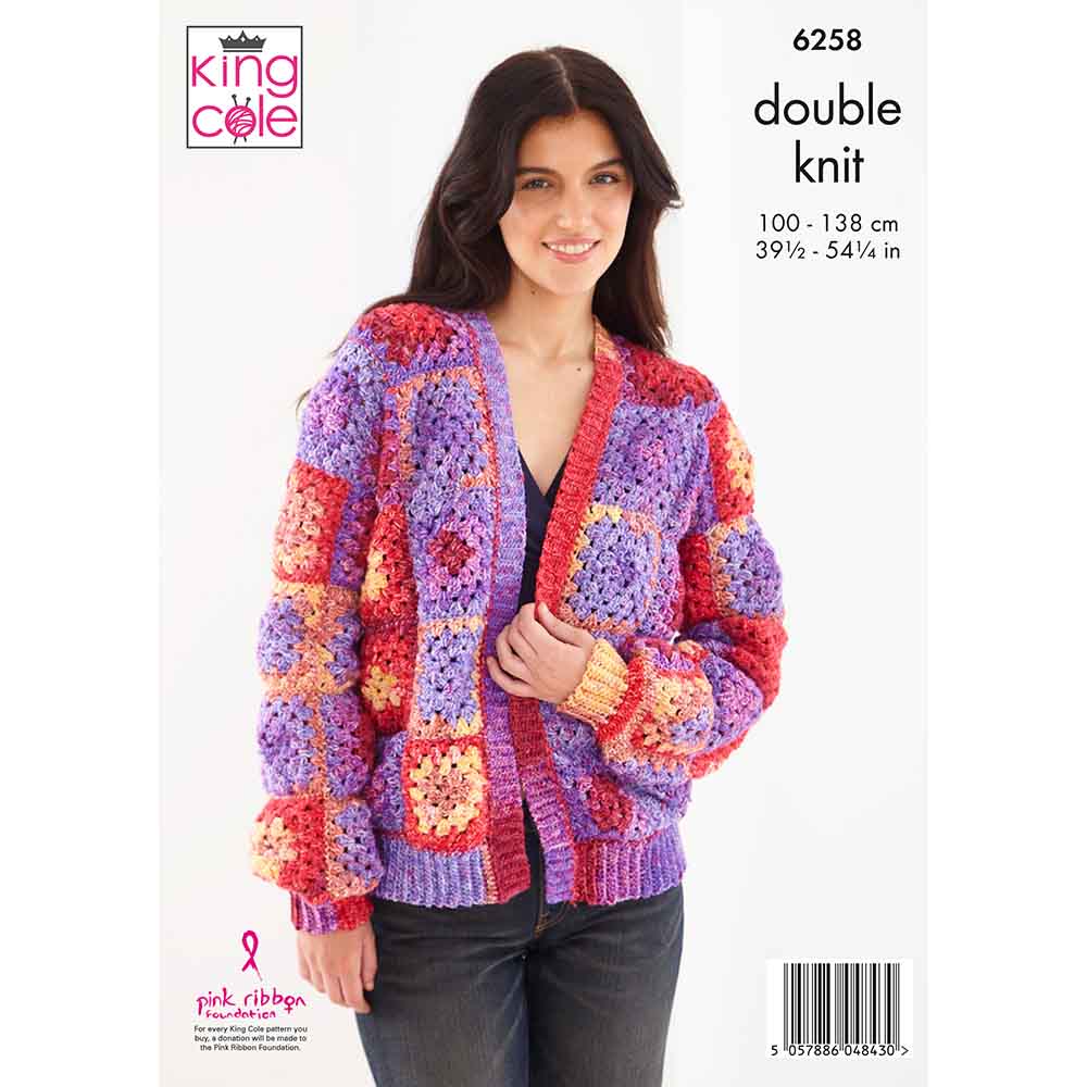 king-cole-6258-strickanleitung-granny-cardigan-pullover image 2