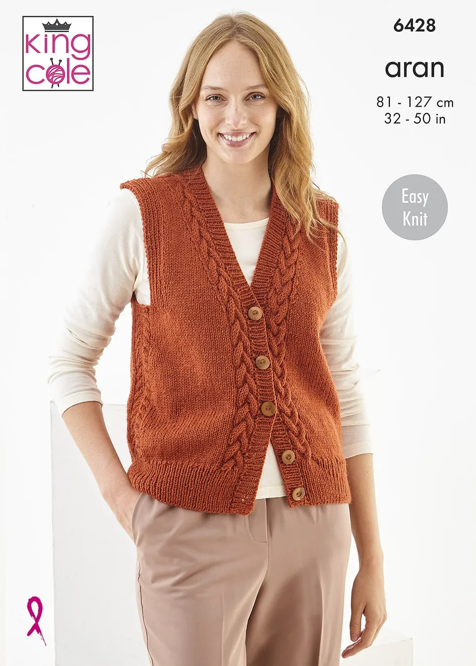king-cole-patterns-6428-pullunder-strickanleitung-wool-aran image 1