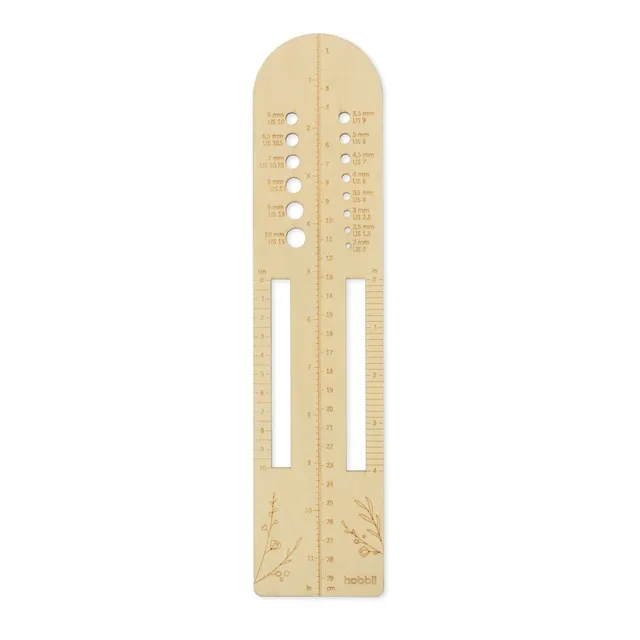 hobbii-zubeh-r-sockenlineal-mit-nadelma-holz-one-size image 1
