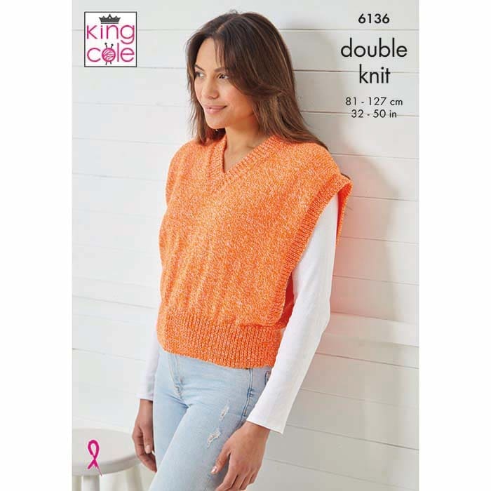 king-cole-6136-slipover-strickanleitung-pricewise-twirly-dk image 1