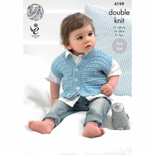 king-cole-patterns-4199-jacke-weste-strickanleitung-cherished-dk image 1