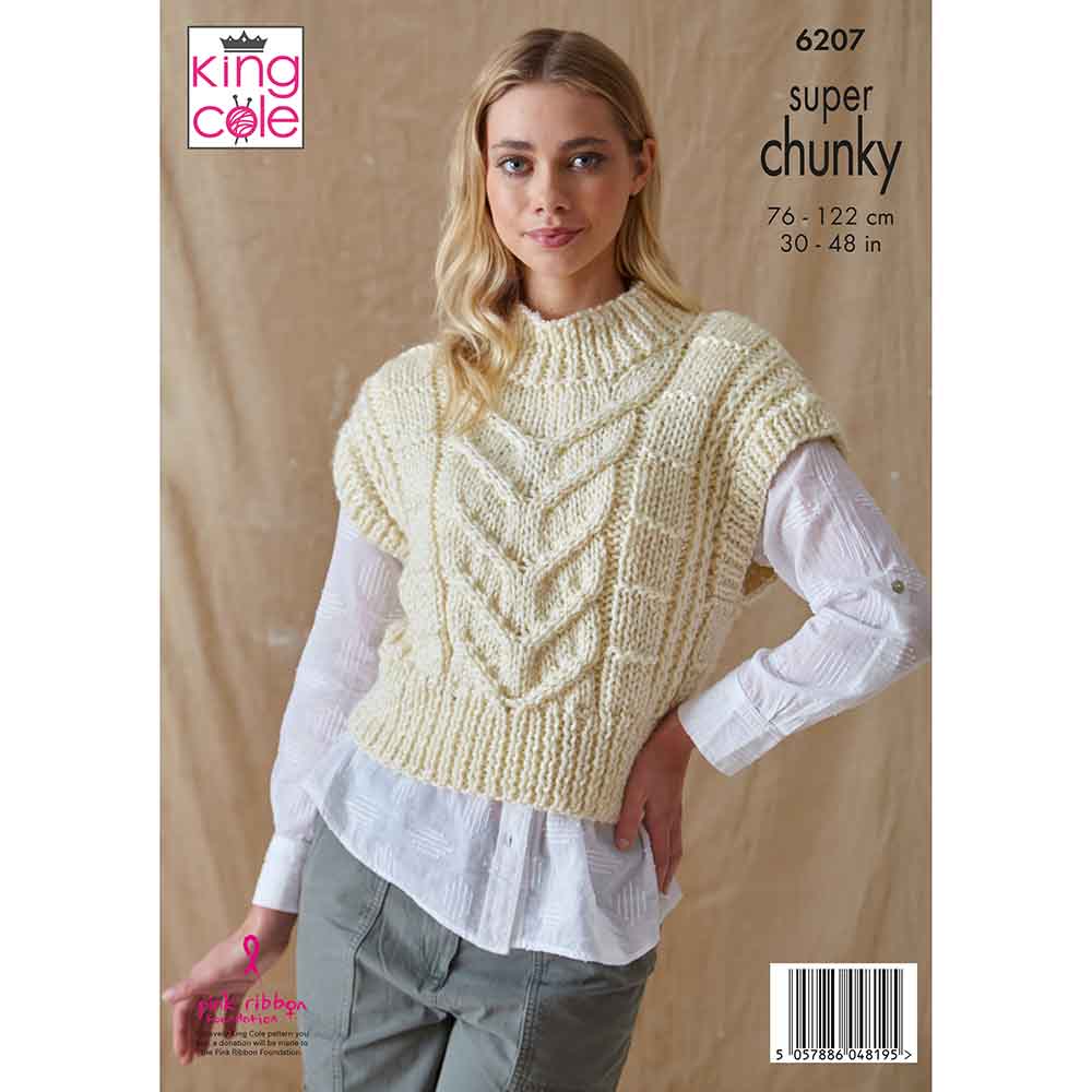 king-cole-6207-pullover-slipover-strickanleitung-weste image 2