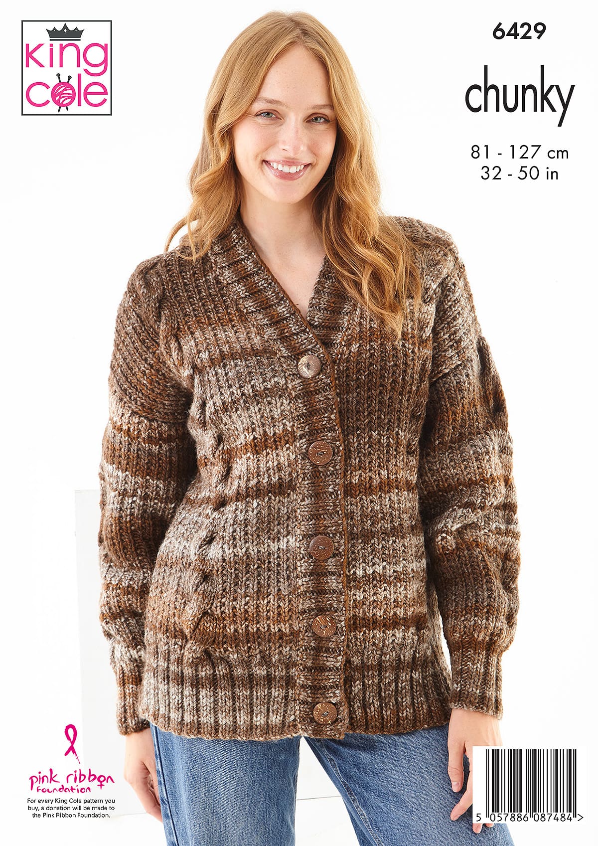 king-cole-6429-pullover-jacke-strickanleitung-cottagespun-chunky image 2