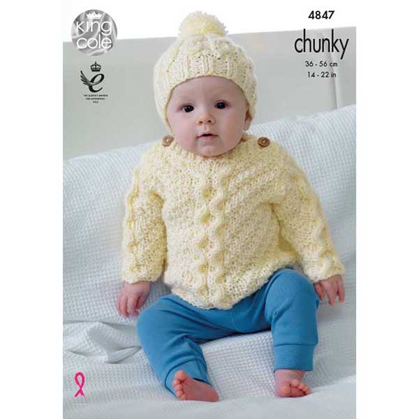 king-cole-patterns-4847-strickanleitung-pullover-baby-chunky image 1