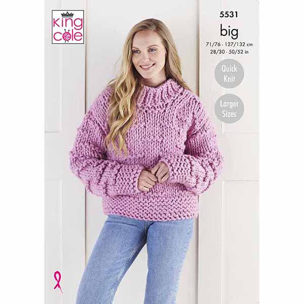 king-cole-patterns-5531-strickanleitung-jacke-big-value-big image 1