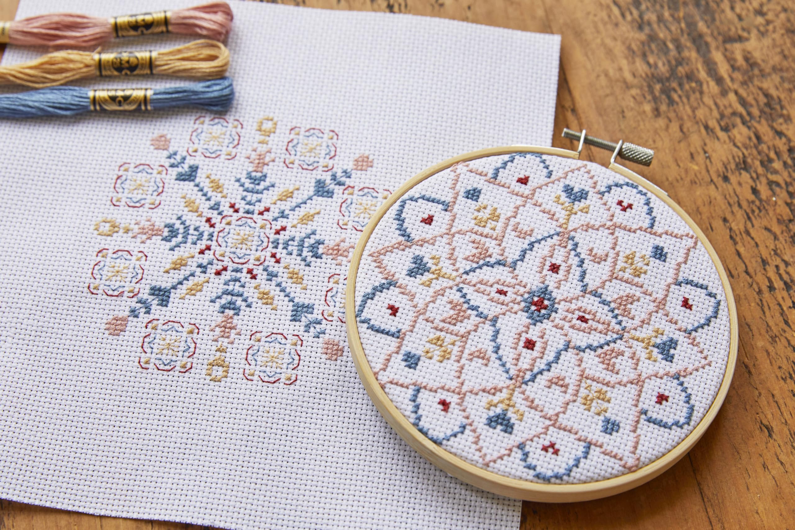 dmc-mindful-making-kreuzstichset-mandala-mit-rahmen image 2