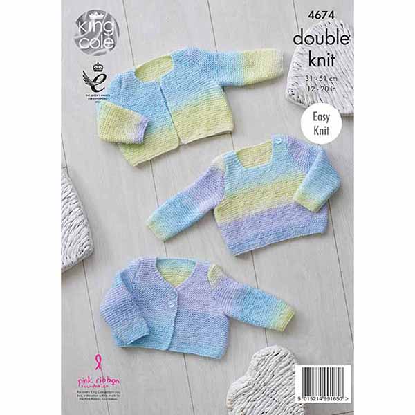 king-cole-4674-strickanleitung-cardigan-pullover-melody-dk image 2