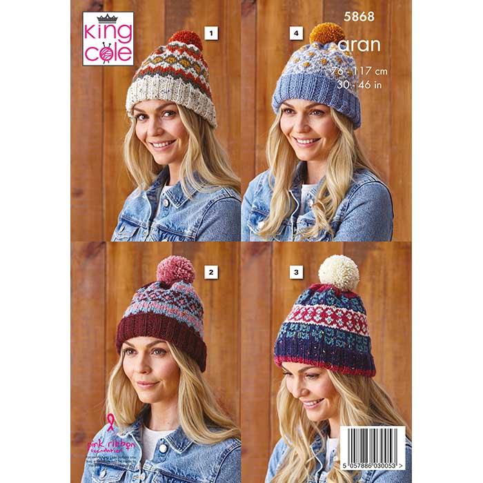 king-cole-5868-pullover-m-tzen-strickanleitung-aran image 2