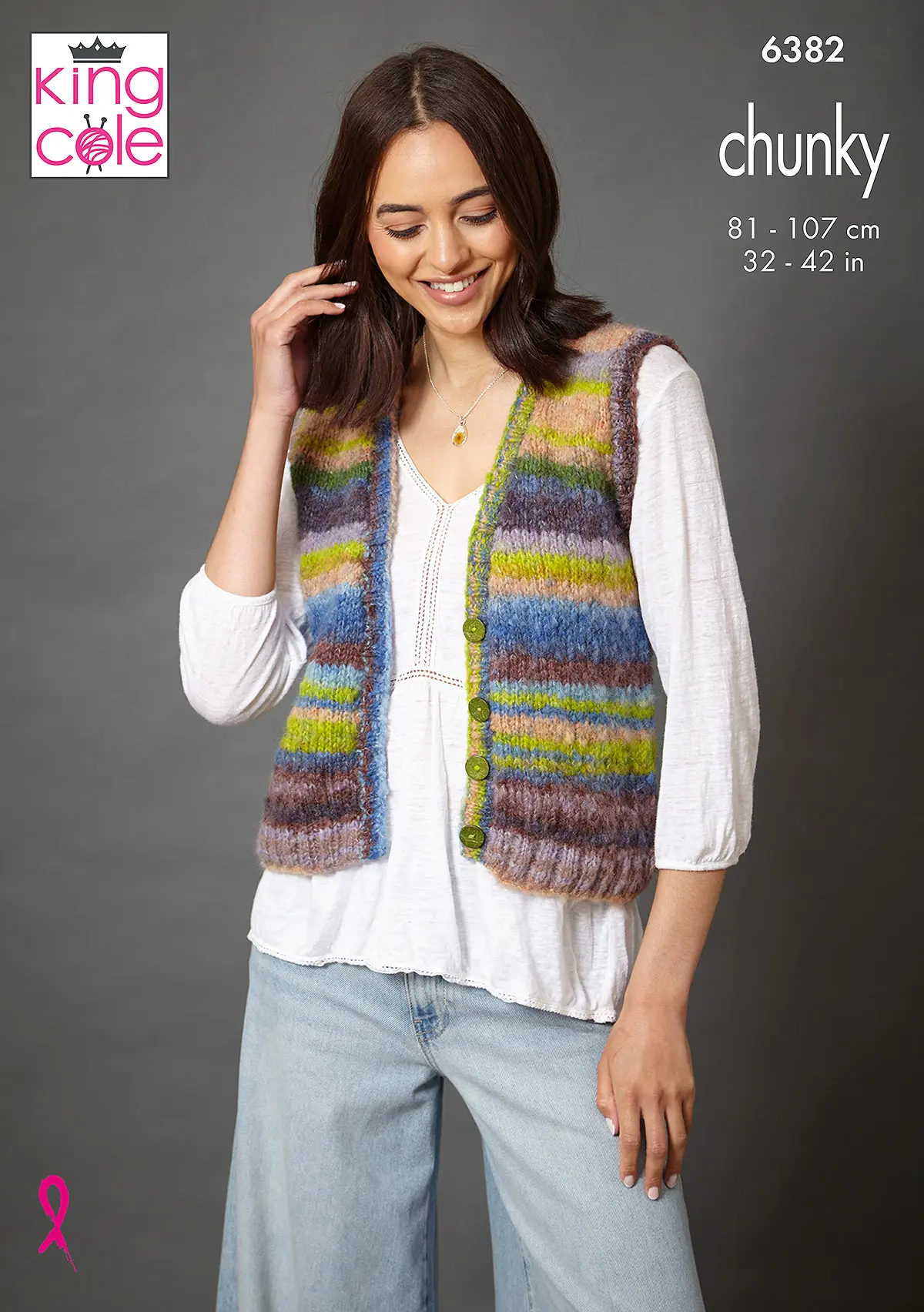 king-cole-6382-westen-strickanleitung-flair-chunky-weste-tank-top image 1
