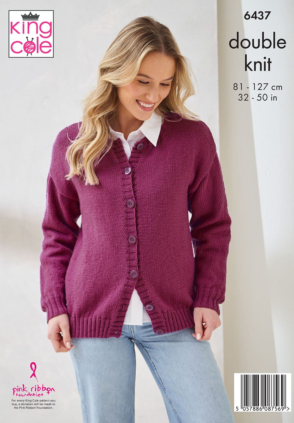 king-cole-6437-strickanleitung-pullover-cardigan-luxury-merino-dk image 2
