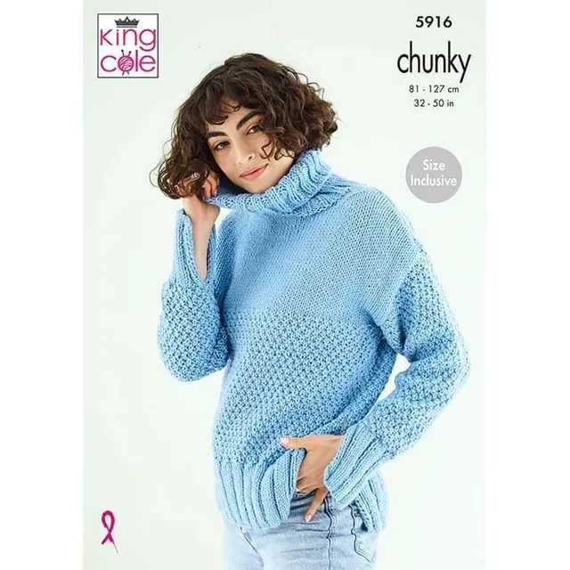 king-cole-5916-pullover-strickanleitung-subtle-drifter-chunky image 1