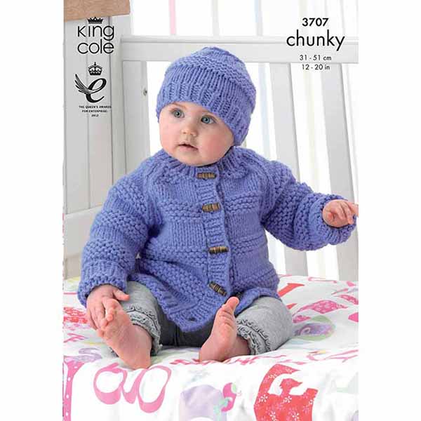 king-cole-3707-strickanleitung-jacke-m-tze-handschuhe-chunky image 1