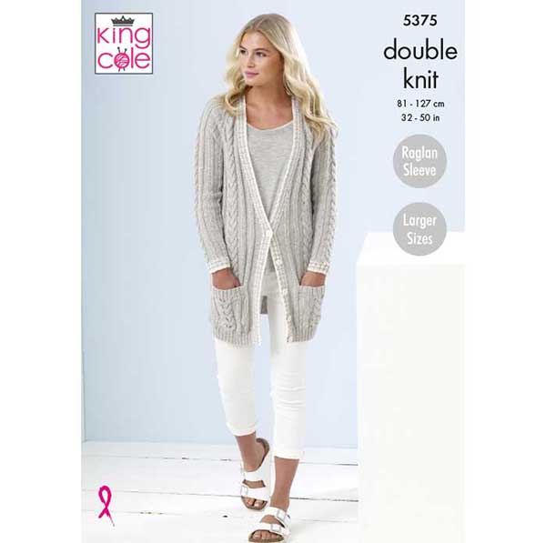 king-cole-patterns-5375-cardigans-strickanleitung-cotton-top image 1