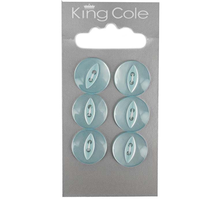 king-cole-haberdashery-fischaugen-knopf-blau-medium image 1