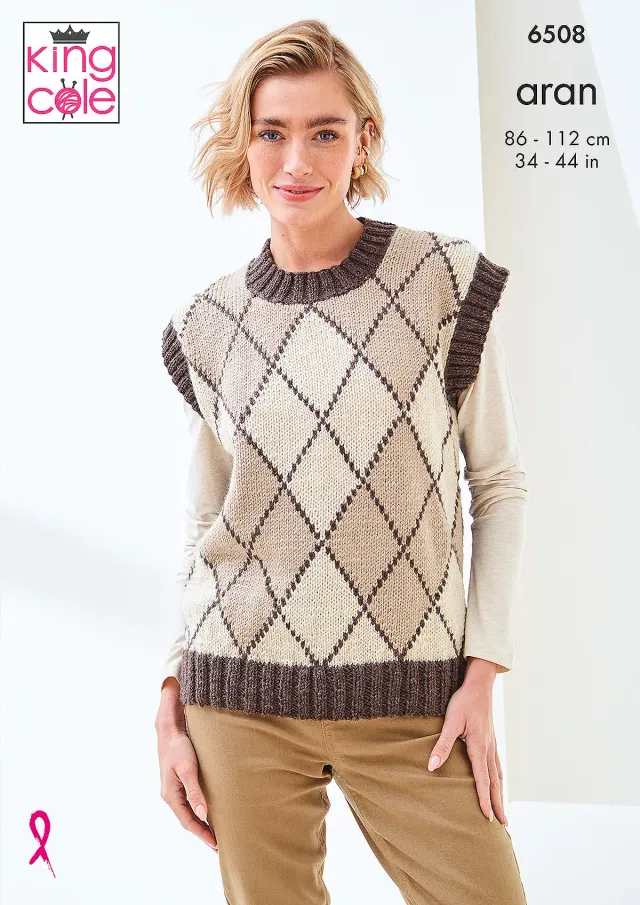 king-cole-patterns-6508-pullover-strickanleitung-fashion-aran image 1