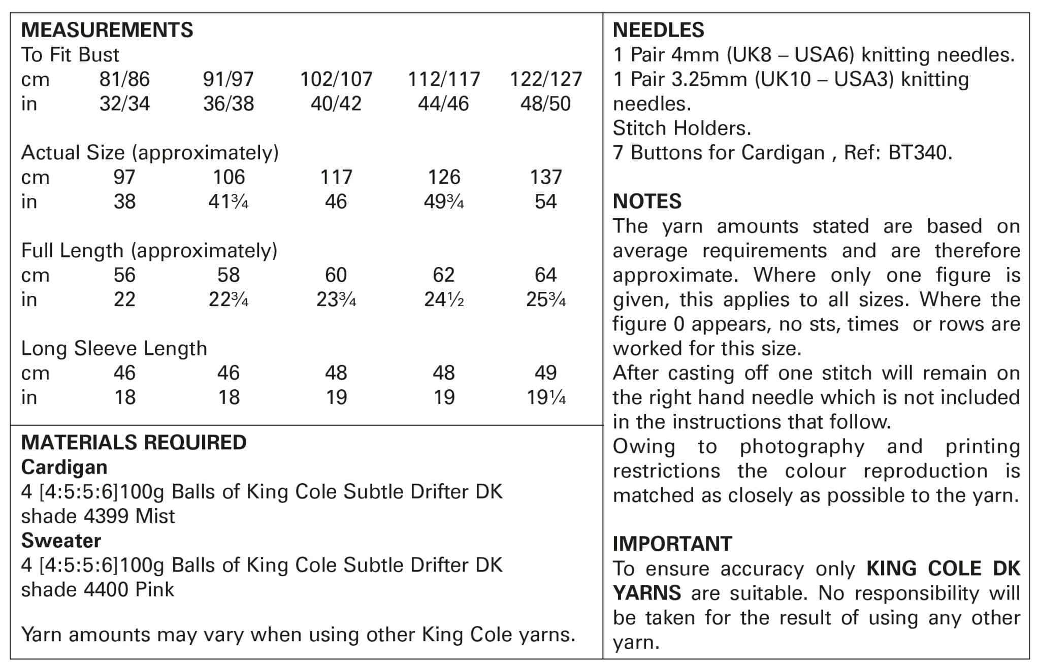 king-cole-5741-strickanleitung-cardigan-pullover-subtle-drifter-dk image 2