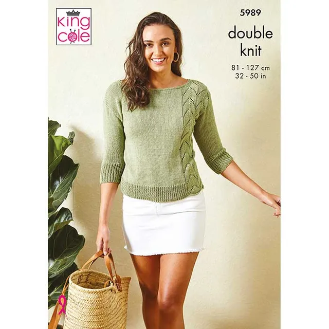 king-cole-patterns-5989-strickanleitung-tops-linendale-dk image 1