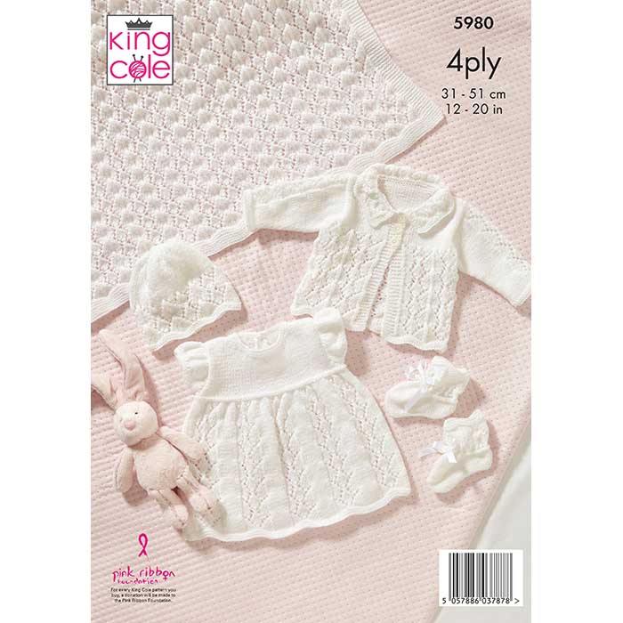 king-cole-patterns-5980-strickanleitung-babyset-cherished-4ply image 2