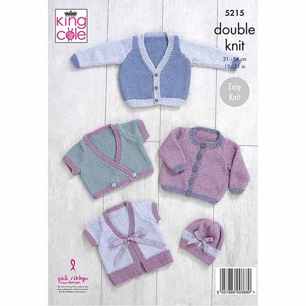 king-cole-5215-strickanleitung-baby-cardigan-mantel-dk image 2