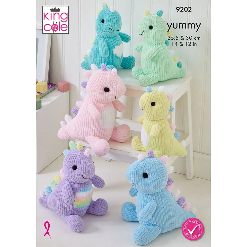 king-cole-patterns-9202-dinosaurier-strickanleitung-yummy image 1