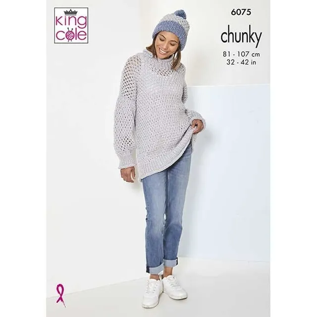 king-cole-6075-sweater-strickanleitung-big-value-chunky image 1