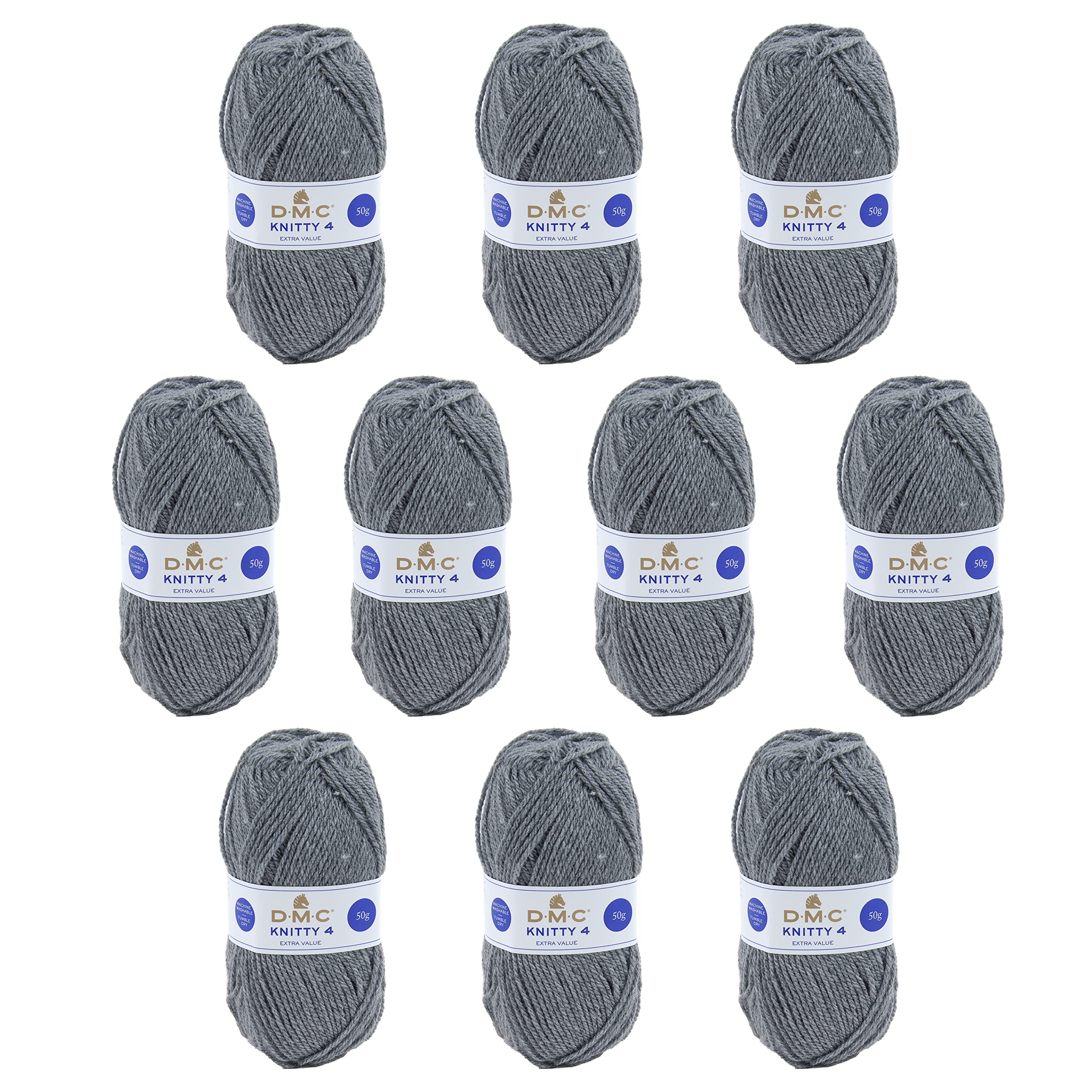 dmc-knitty-4-strickgarn-10x50g-grau-gris-acryl image 1