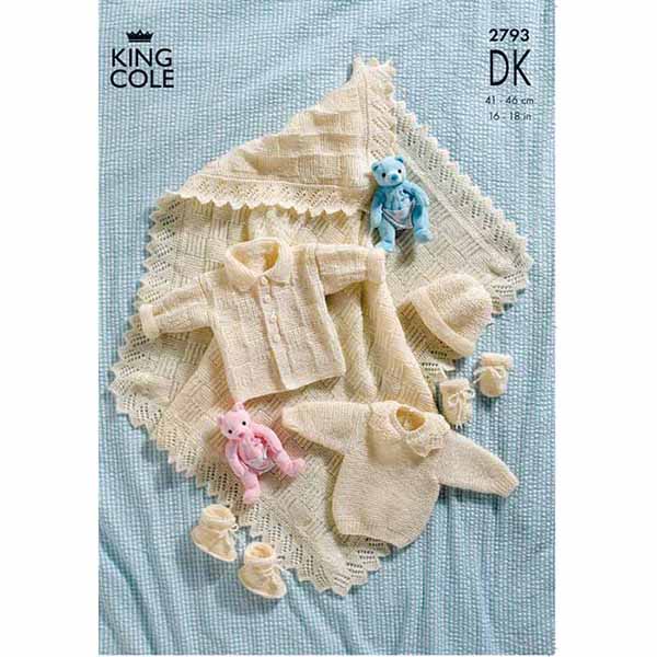 king-cole-2793-tuch-erstausstattung-strickanleitung-dk image 1
